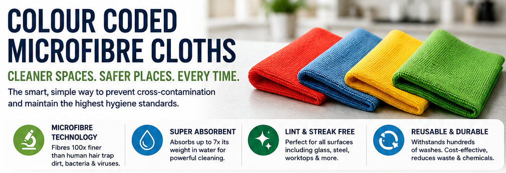 Colour coded microfibre cloths explained